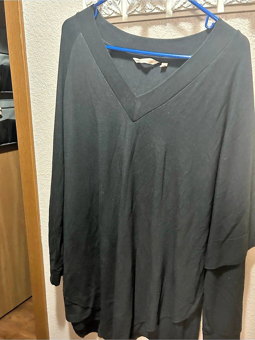 Soft Surroundings Black V-Neck Tunic Size 1X